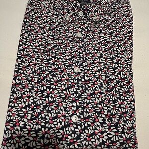 J. Crew Navy Floral Slim Shirt